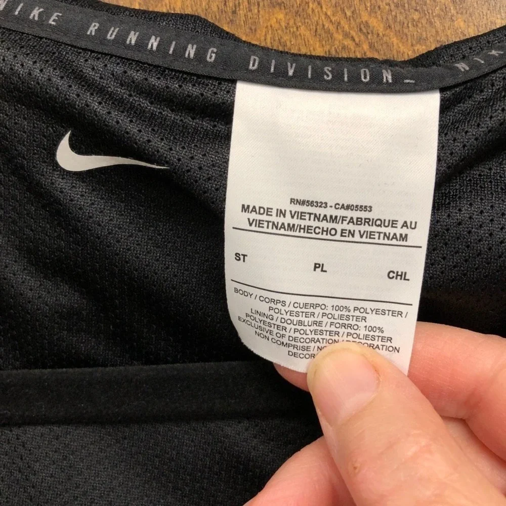 Nike Running Jacket Womens Small Tall Black Aeroshield Triple‎ Swoosh Activewear